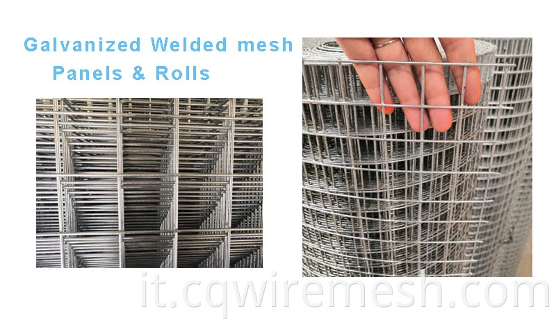 Mesh filo galvanizzato/rete filo saldata/maglia saldata in maglia saldata/mesh saldato per maglia a gabbia animale/mesh di filo per recinzione da giardino/pannello recinzione/rete metallica